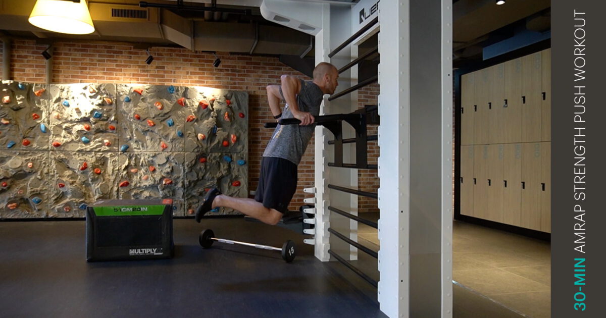 AMRAP strength push workout